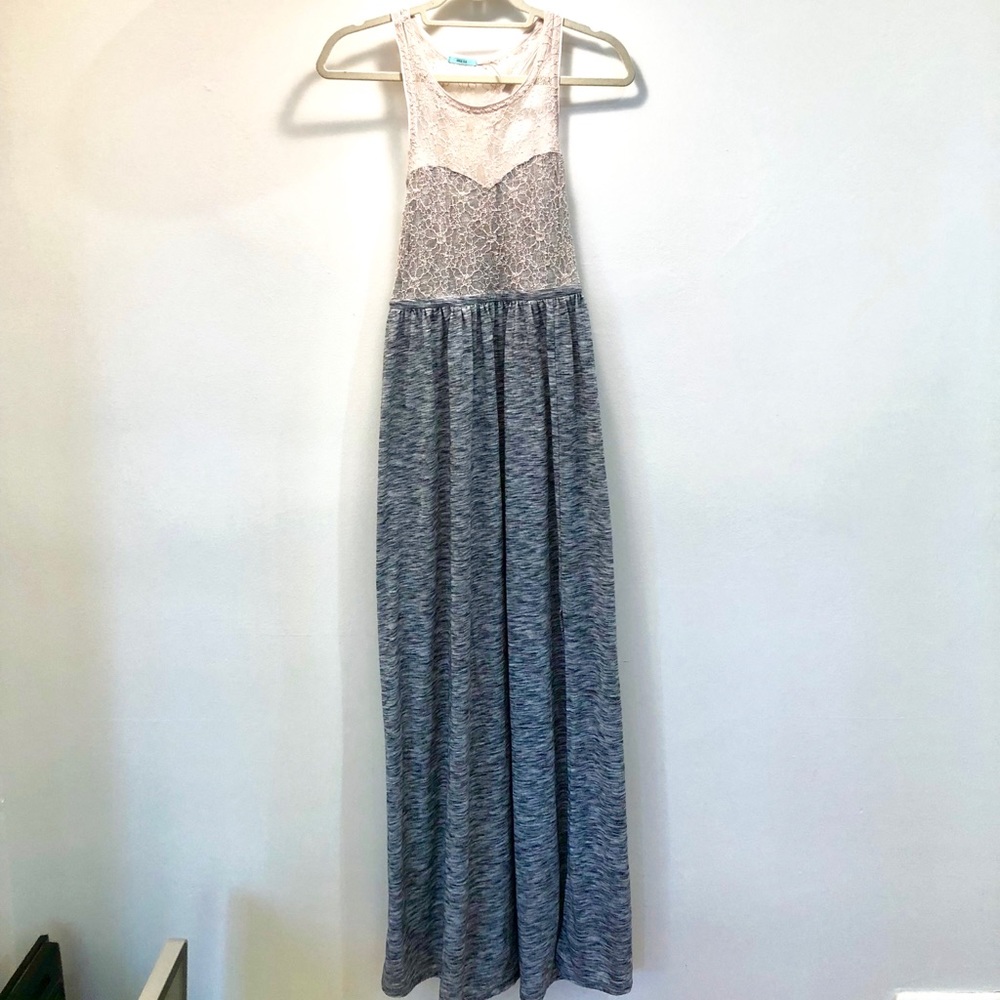 Lacey maxi dress with a slit